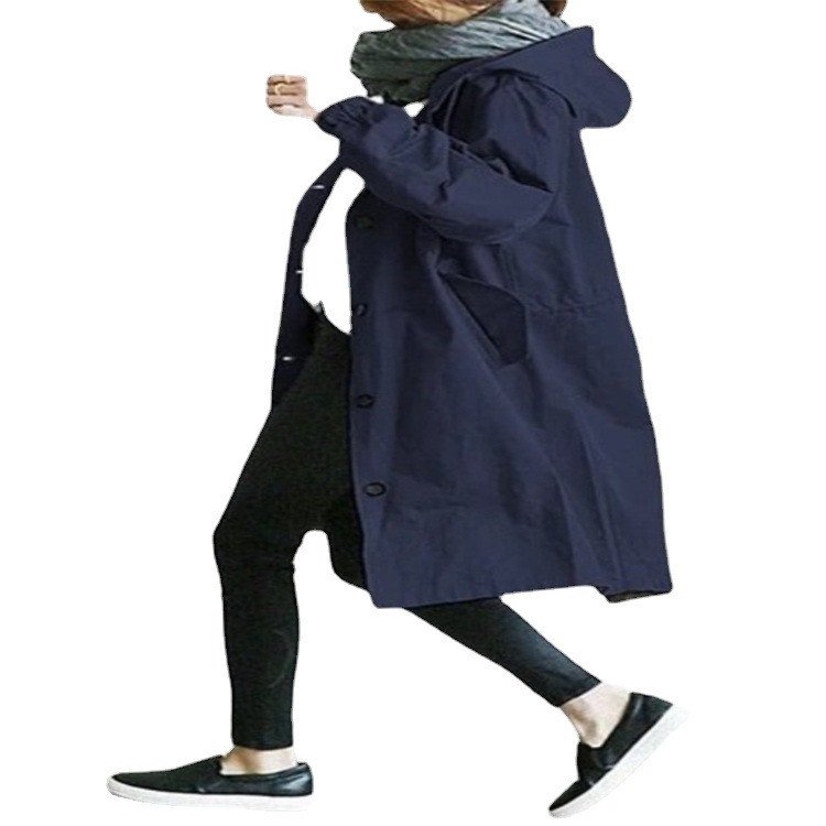 Picture of 2023 New Women's Windbreaker Autumn Mid-Length Small Casual Style Waist 8 Colors Select Fashionable and Easiest for Match