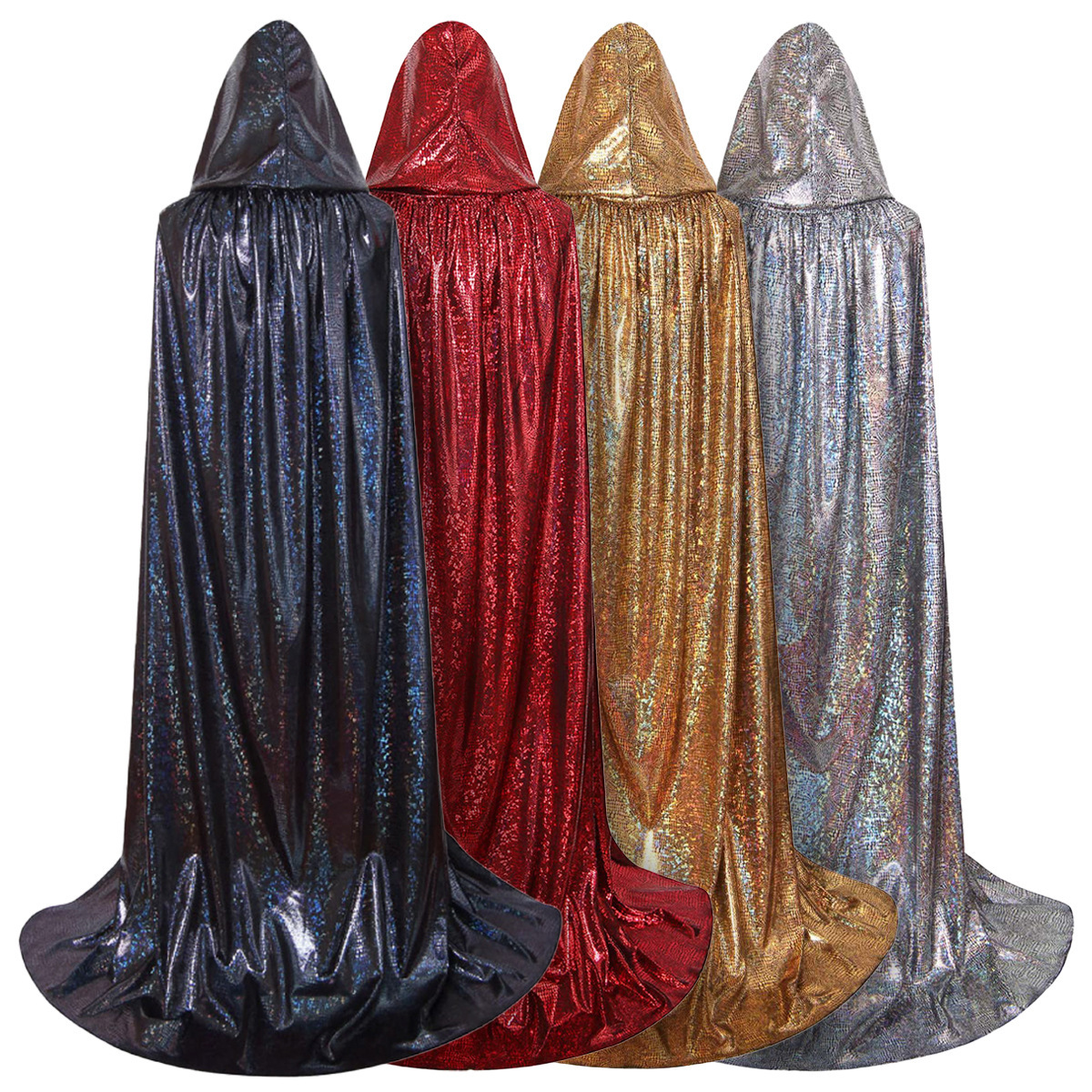 Long Hooded Lace-up Thin Spring and Summer Cloak Halloween Secondary Animation Role-playing Clothing Cape Cross-border