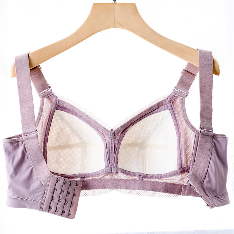 Picture of plus size Women's Non-rimless Underwear Bra Large Cup chubby girl Ultra-thin Adjustable Breast Tinkling Auxilum Large and Small Chest