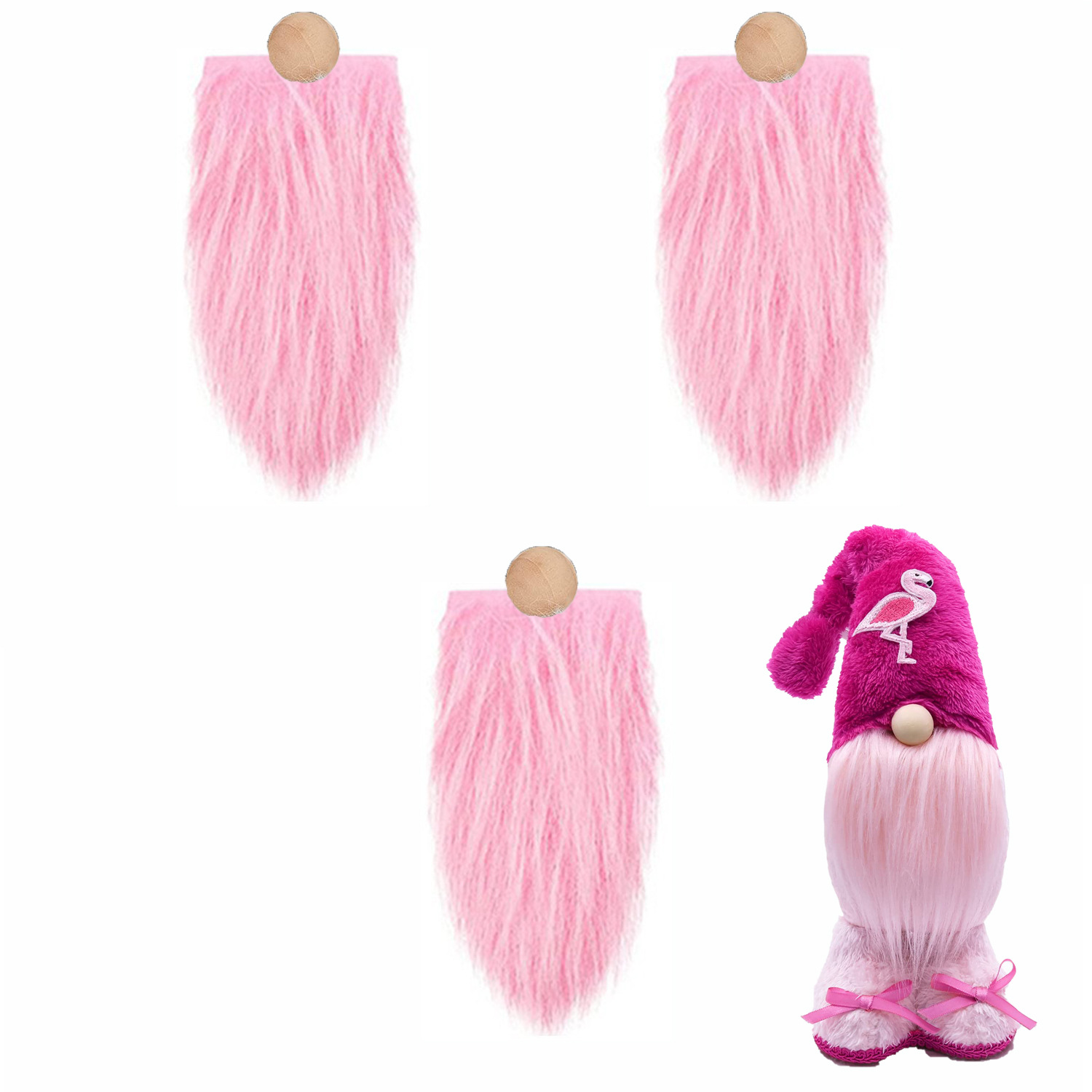 Picture of Cross-Border Gnome Dwarf Beard Artificial Hair Beard Easter Christmas Decoration Handmade DIY Accessories Lace
