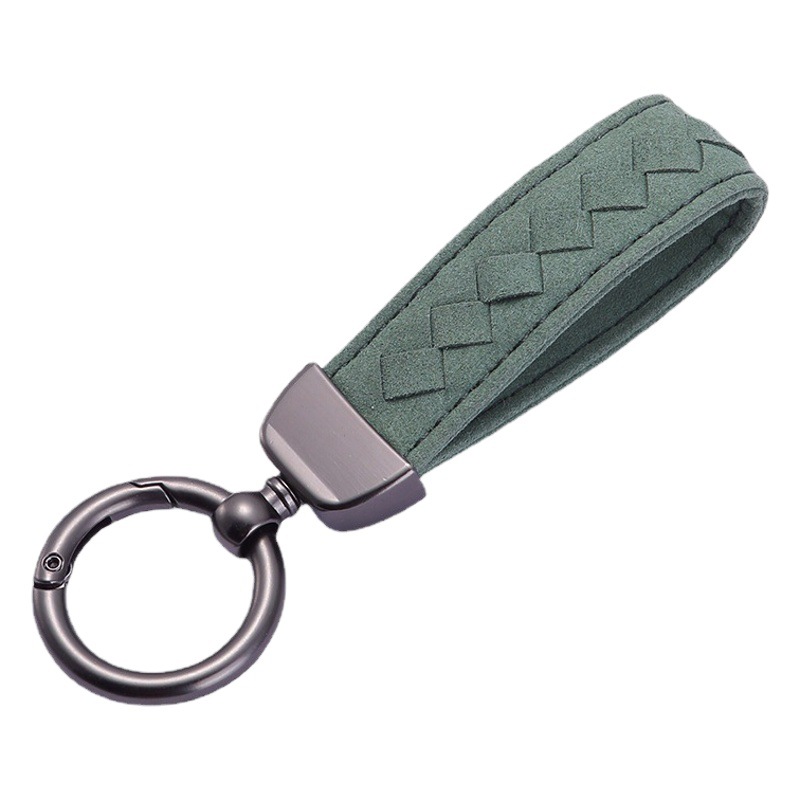 Suede Car Key Chain Hardware Braided Accessories Anti-Fall Creative Key Chain Pendant Metal Amazon Versatile