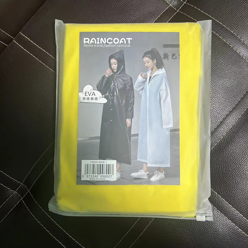 Picture of Thickened Disposable Raincoat Adult Frosted Unisex Eva Outdoor Lightweight One-Piece Extended Poncho Logo