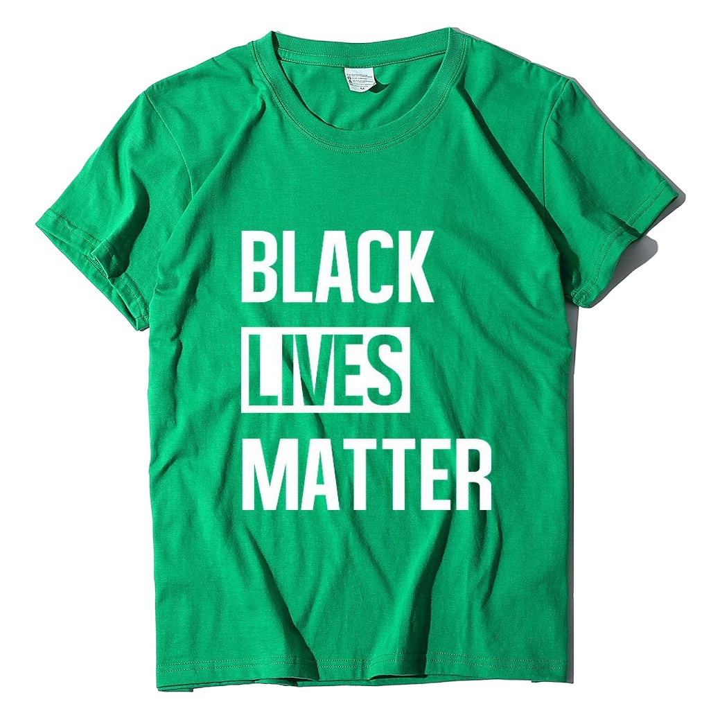 2020 Cross-Border New black lives matter Fist Print Loose Round Neck T-Shirt