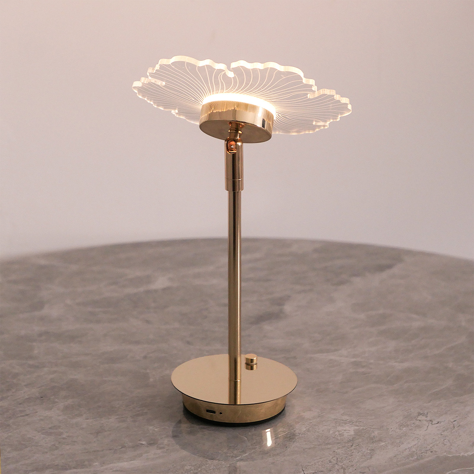 Picture of Cross border hot selling USB charging night light touch stepless dimming acrylic metal bedside lamp indoor and outdoor decoration