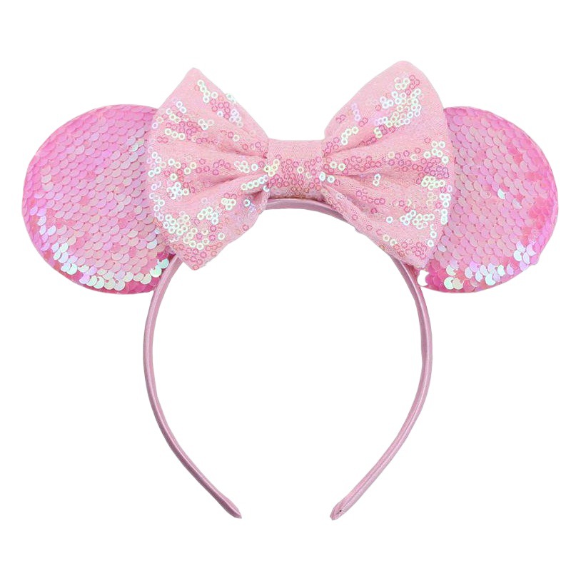 2025 Amazon New Hair Band Wholesale European and American Girl Headwear Mermaid Sequins Mickey Hair Band Children Hair Accessories