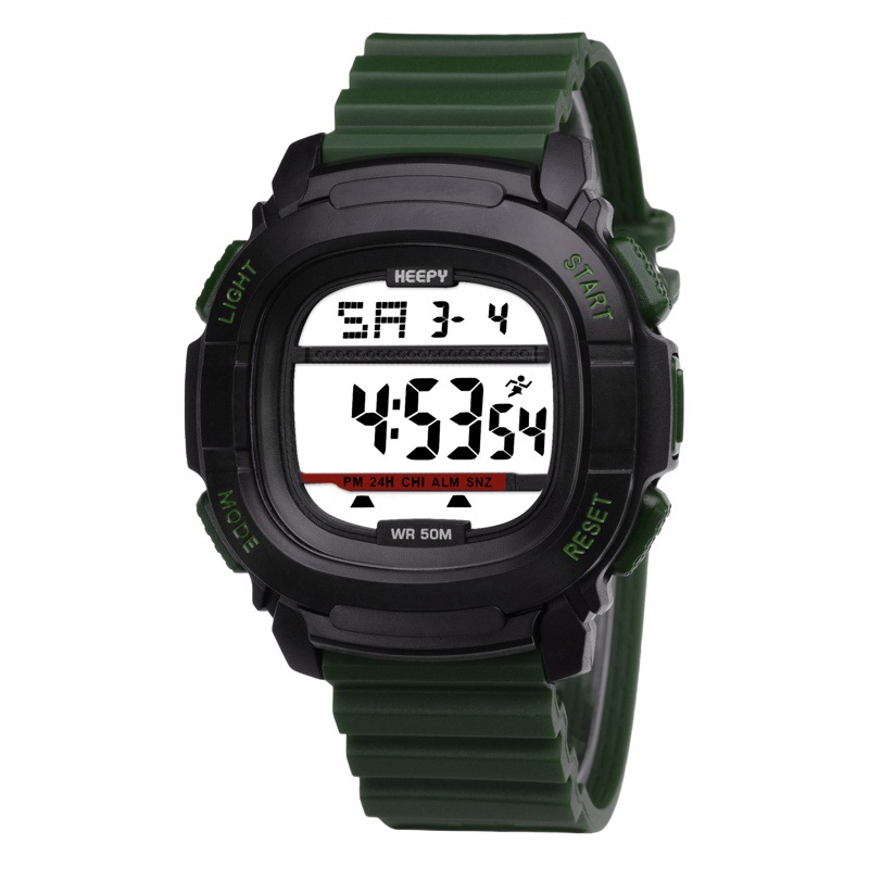 Fashion multi-functional outdoor sports foreign trade electronic watch men's double-time cross-border popular student square watch