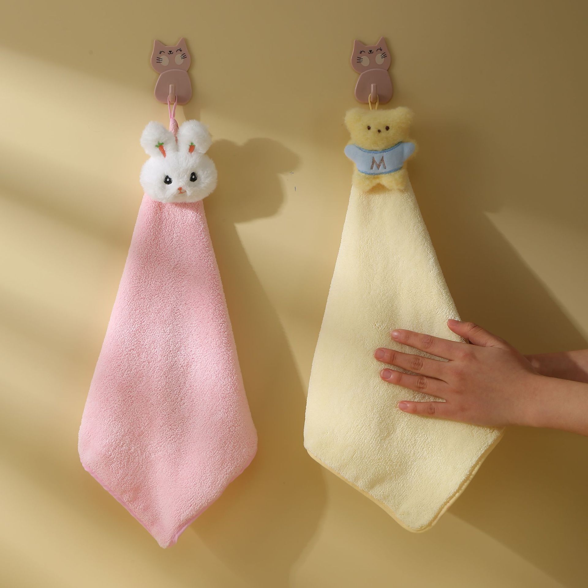 Picture of Hand gift towel creative towel cartoon animal children's square towel Tulip small towel gift box doll
