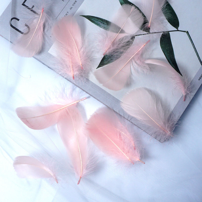 Picture of Manufacturer Wholesale Macaron Colorfulful Small Feather 5-8cm Goose Feather Small Floating Wave Ball Balloon Filling Decorative Material