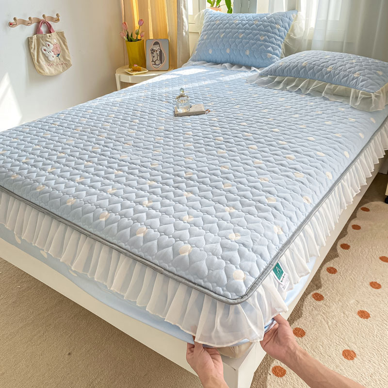 Picture of Class A Thickened Bed Cover Padded One-piece Bed Cover Nantong Hotel Simmons Mattress Protective Cover All-inclusive Non-slip Bed Sheet
