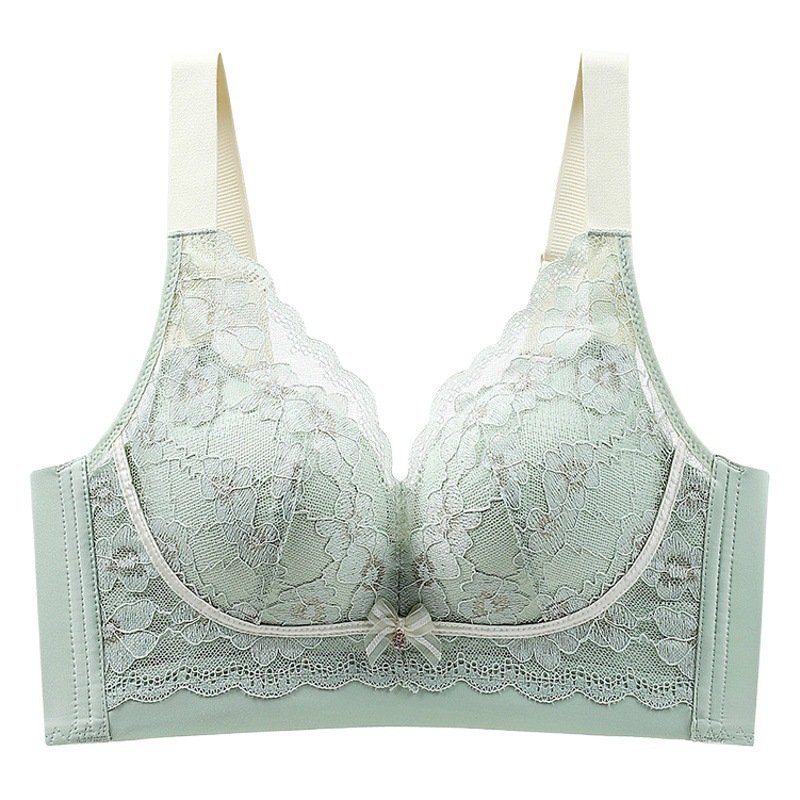 Summer underwear for women chubby girl big chest small breathable bra plus size seamless sexy bra push up thin wireless