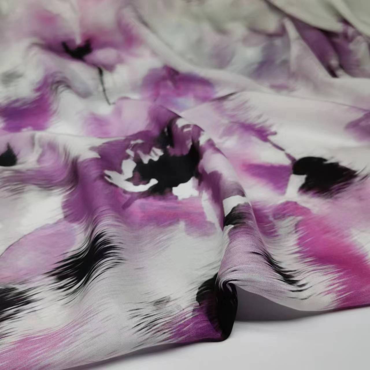 10 mmi hazy printed silk chiffon silky breathable fashion gauze dress fabric