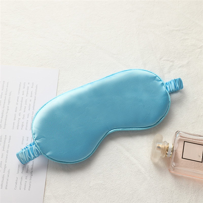 Picture of New double-sided artificial silk eye mask sleep elastic travel lunch break eye mask printed aviation eye mask wholesale