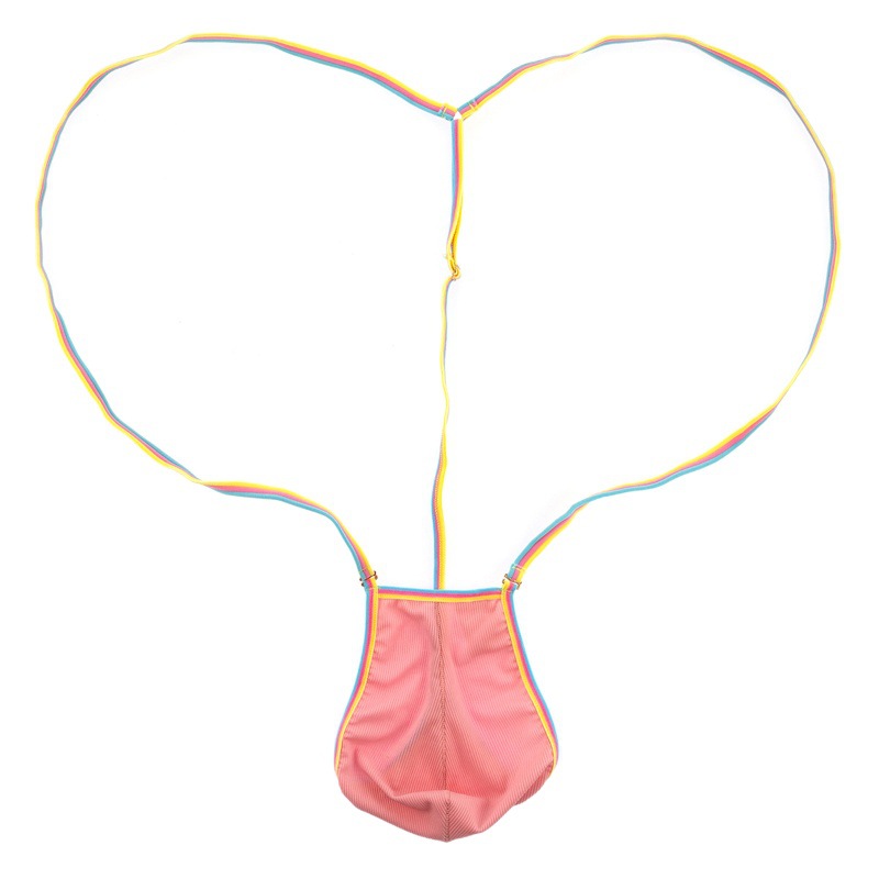Cross-Border Men's Sexy Underwear Thong Men's T-Pants One-Piece Soft and Slippery Sexy Intimates Temptation B855