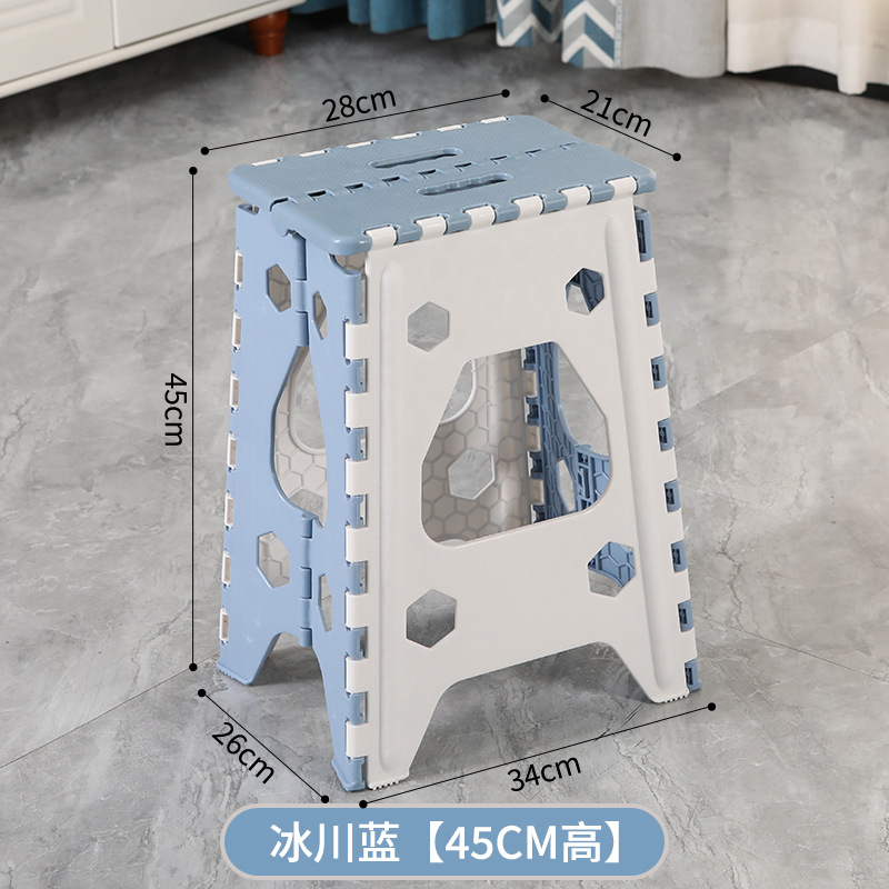 Picture of Thickened Plastic Folding Stool Portable Mini Outdoor Adult Children Chair Bench Portable Train Mazar