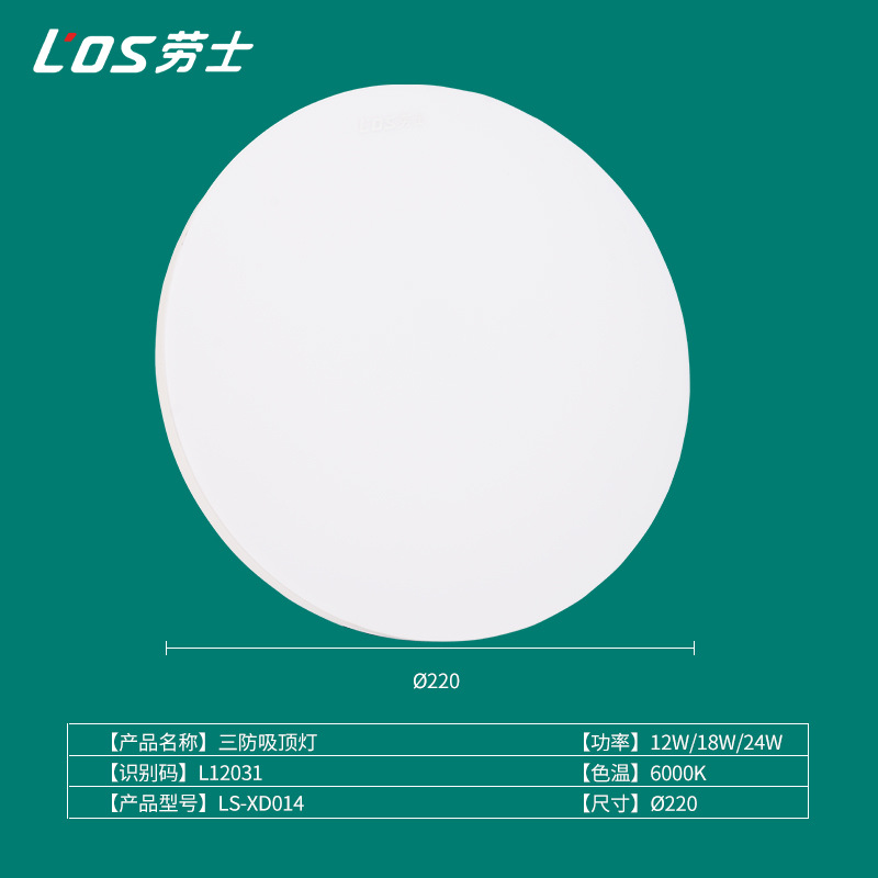 Picture of Roushi Led Three-Proof Ceiling Light Waterproof Bathroom Balcony Hallway Corridor Bathroom Sensor Light Energy-Saving
