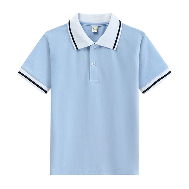 Picture of kids Children's T-shirt Long Sleeve Cotton White Lapel Polo Shirt for Boys and Girls Elementary School Students Middle and Large Children's School Uniform