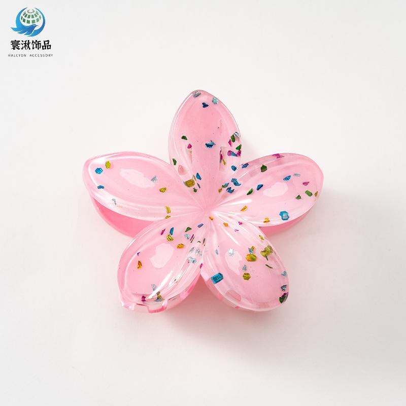 Picture of Cross-border egg flower clip large high-grade gradient Flower hairpin back head updo ponytail shark clip headdress