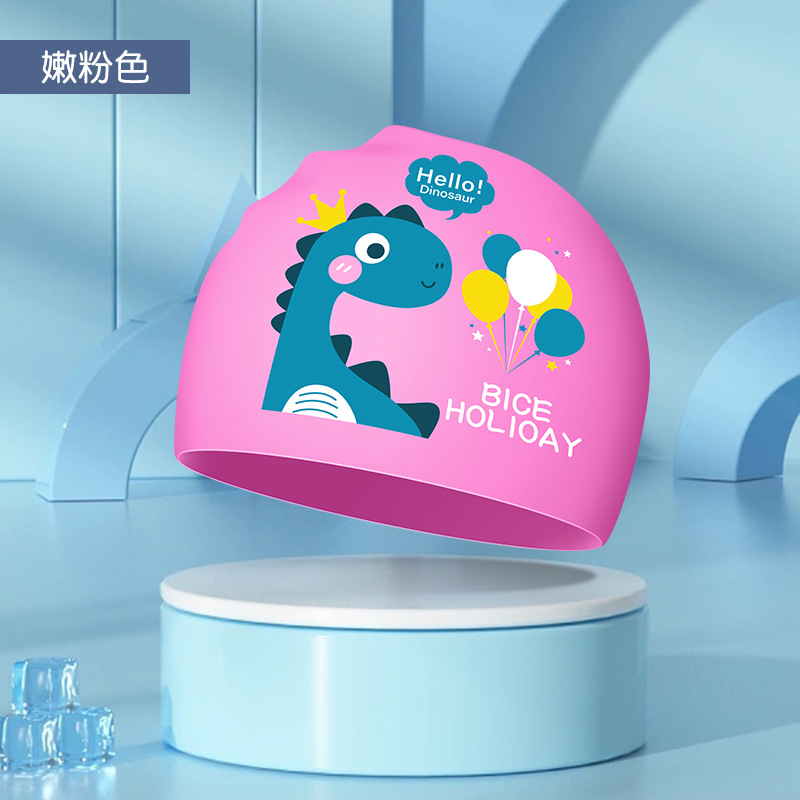 Picture of Adult silicone waterproof swimming cap boys and girls Universal silicone swimming cap increase head swimming cap factory direct sales