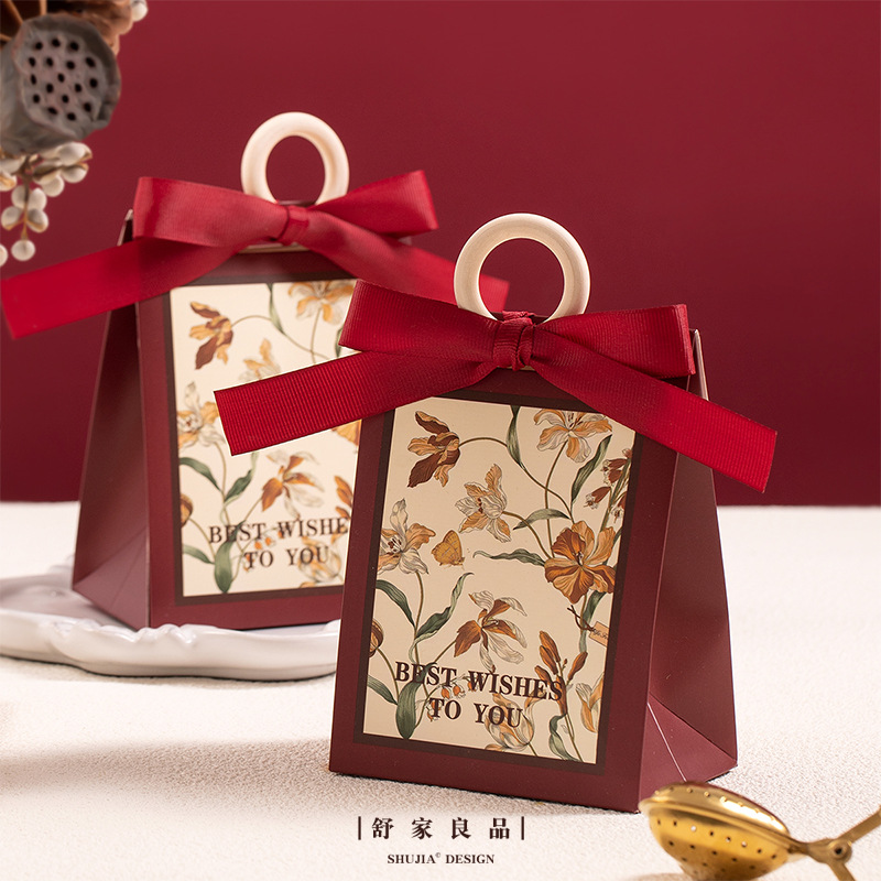 Picture of Little Red Book Same Wedding Wedding Candy Box Engagement Table Candy Candy Box Candy Packaging Box Hand Fold Empty Box