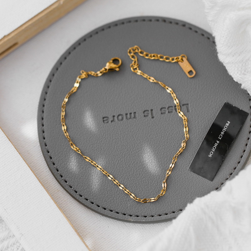 Picture of Anklet for Women 2024 New Trendy 18K Gold Internet Celebrity Style Anklet Titanium Steel Rose Gold Fairy Ins Simple Non-Fading Fine