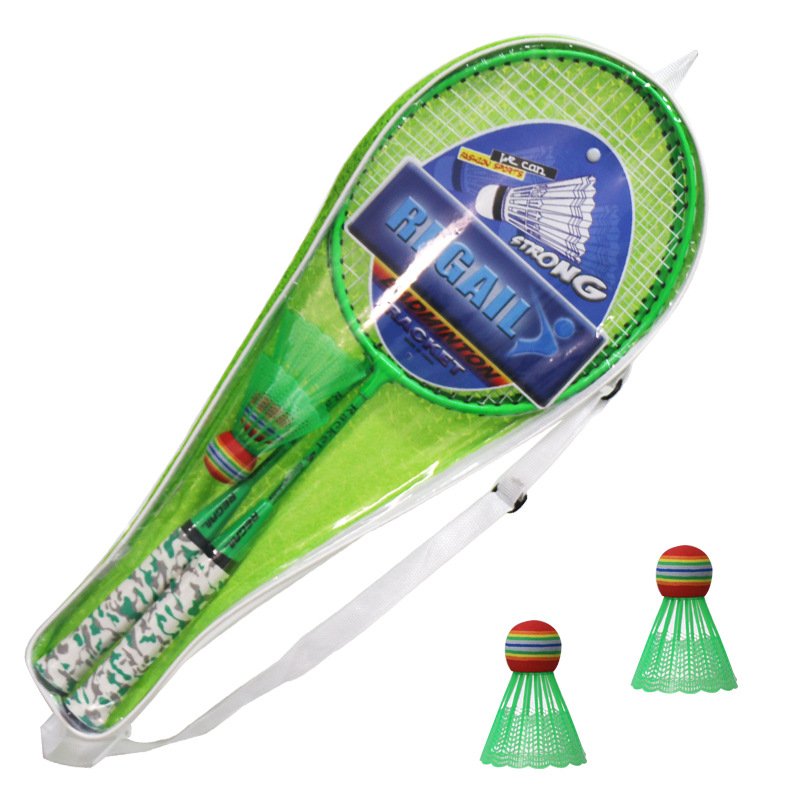 Picture of Regail Fluorescent Color Kidsren's Badminton Racket H6508 Training Two Racket Free 2 Balls Ymq Badminton Racket Set
