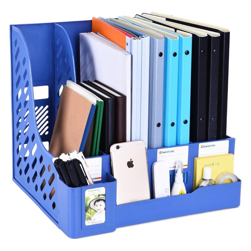 Chuangyi Desktop Office Supplies File Rack Thickened Information Frame Storage Column Student Bookshelf Storage Organizer