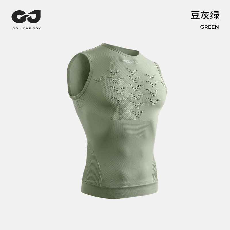 Picture of Summer fitness vest men's running special training sportswear riding breathable quick-drying high elasticity muscle JS03