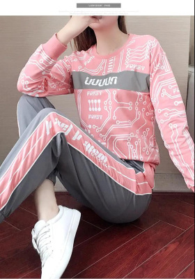 Picture of Casual Sports Suit Women's Autumn 2022 Winter New Fashionable Casual Korean Style Fashionable Loose Student Long Sleeve Two-piece Suit