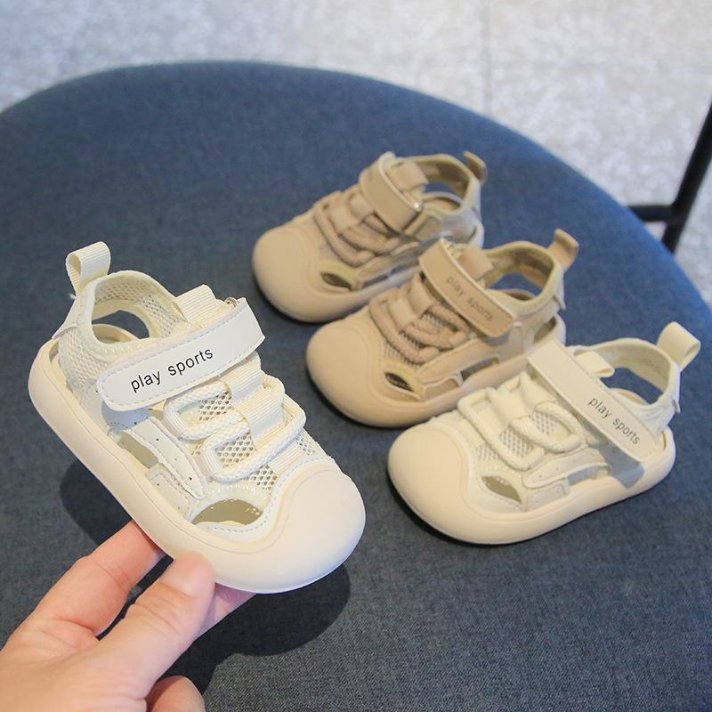 Picture of Baby Sandals Summer Mesh Soft-soled Breathable Toddler Shoes 1-2-3 Years Old Boys and Girls Non-slip Anti-kick Beach Shoes