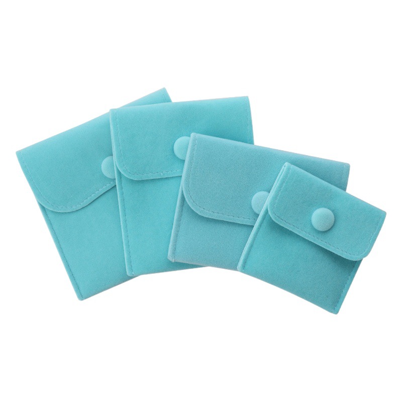 Jewelry Bag Purse Flannel Bag Snap Bag Thickened Delicate Velvet Ring Necklace Jewelry Storage Bag