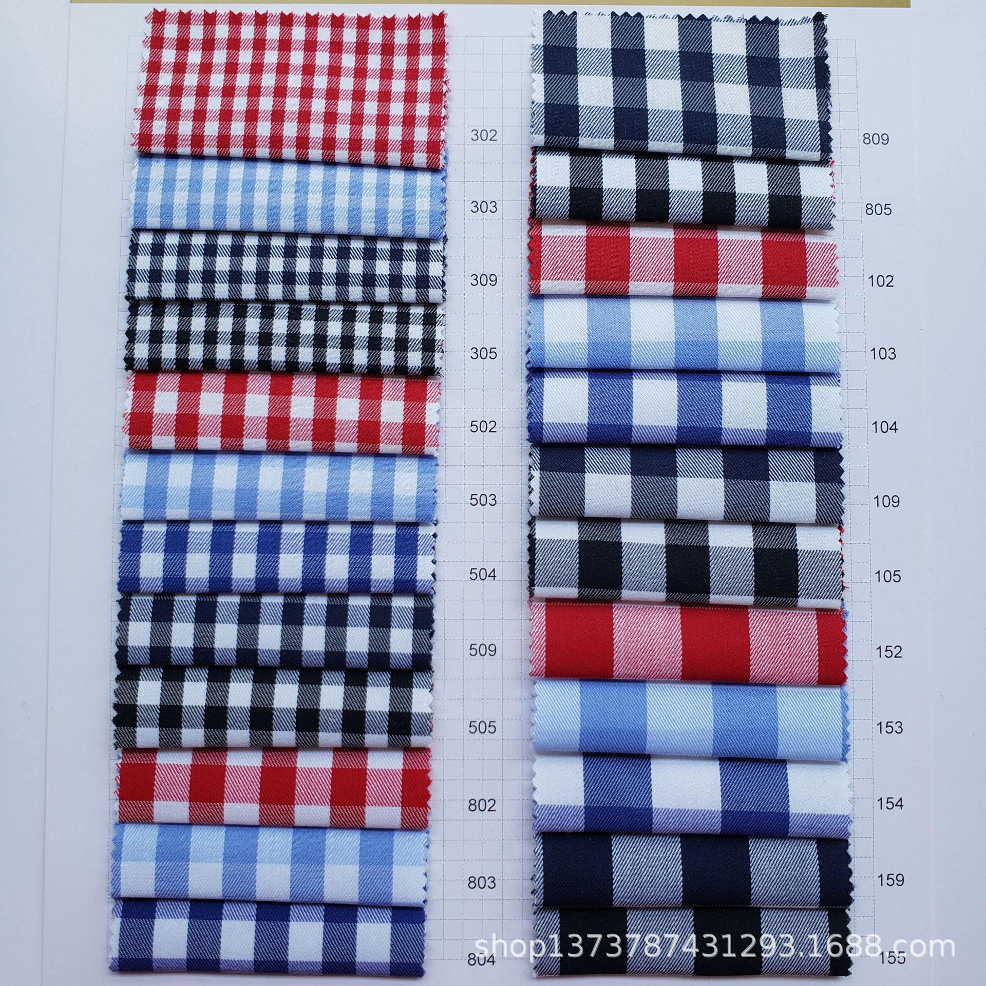 in stock Thickened 40 Cotton Brocade Elastic Twill Plaid Autumn and Winter Casual Shirt dress Clothing Fabric