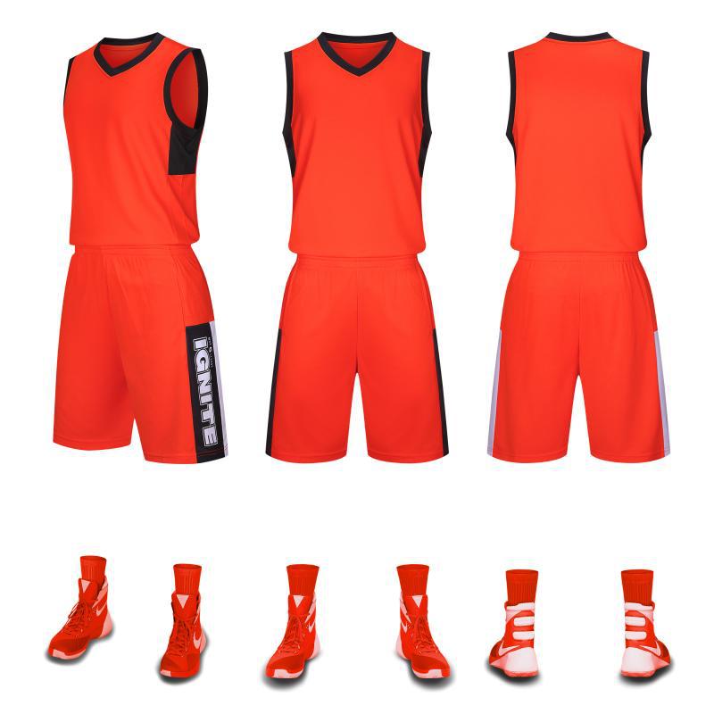 Picture of Sports Basketball Uniform Set for Adults and Kidsren, Same Style Training Uniform Wholesale Group Purchase, Printable Printing and Printing Number A1015 #