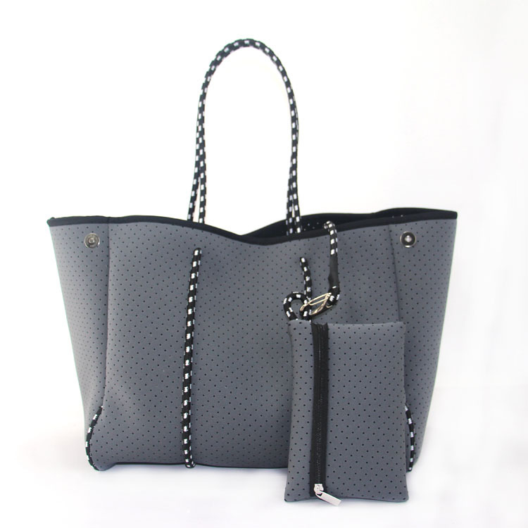 Picture of Diving Material Perforated Beach Bag European and American Fashion Portable Shoulder Strap Mother Bag Outdoor Casual Bag Portable Women's Bag for Women