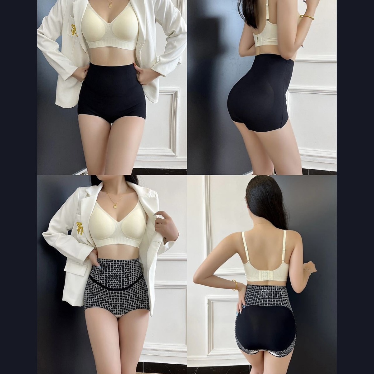 Picture of Kaka Same Two-Wear High-Waist Shaping Hip Tucking Belly Tucking Pants Peach-Shaped Waist Non-Shaping Bottoming Safety Pants for Women