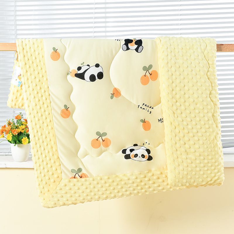 Picture of Spring and Autumn Quilt for Kindergarten Babies, All-Season Blanket, Newborn Swaddle, Bean Velvet Air Conditioning Quilt, Infant Cartoon Pattern