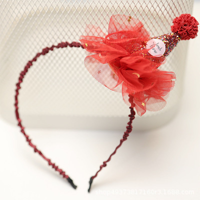 Picture of Korean Style Cute Baby Crown Small Hat Hair Band Baby Newborn Simple Centenarian Banquet Headwear