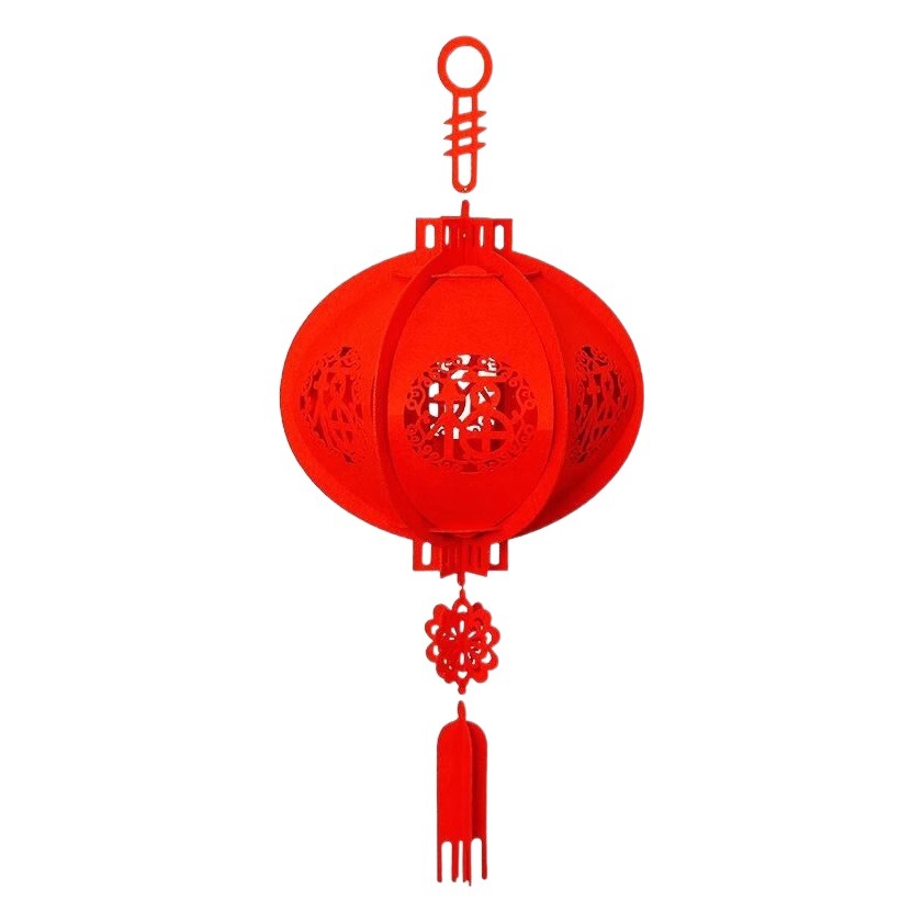 2024 year of the Dragon New Year Spring Festival lucky lantern pendant indoor shopping mall felt lantern ornaments New Year's Day decorative Palace Lamp
