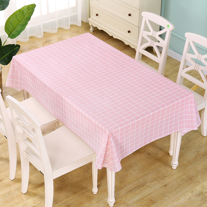 Picture of Cross-border Foreign Trade ins Style Nordic Pastoral PEVA Tablecloth Simple Anti-scalding Waterproof Oil-proof Wash-free PVC Plaid Tablecloth