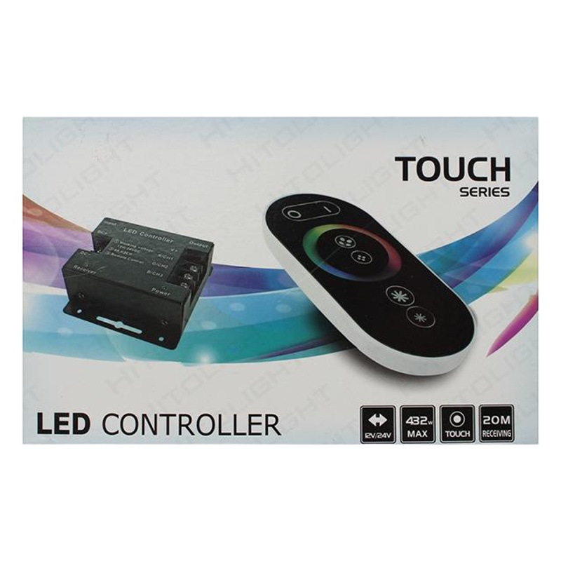 Xilai light RF wireless touch remote control led controller color RGB light strip module panel light dimmer 18A