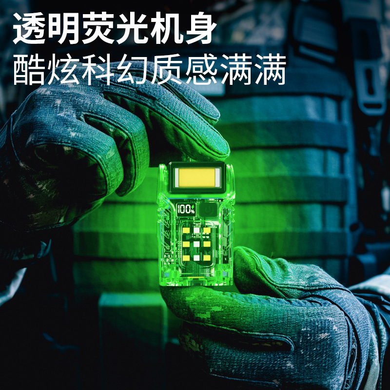 Picture of Led Flashlight Strong Light Bright Long Life Rechargeable Portable Clip-On Light Outdoor Multi-Functional Emergency Cob Work Light