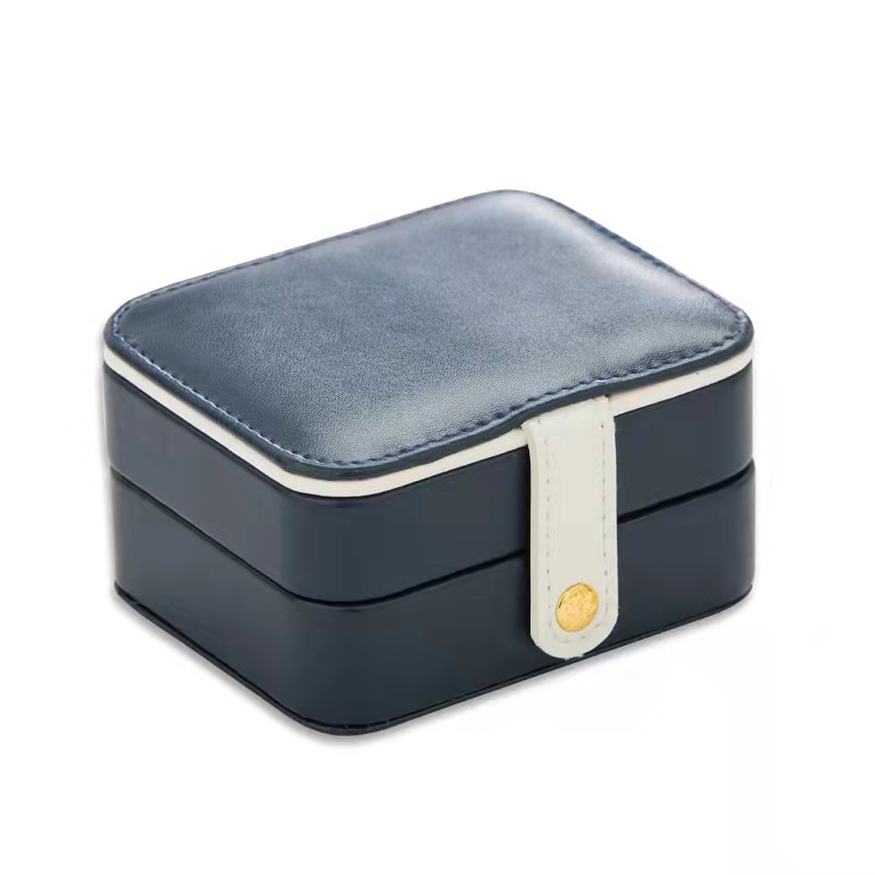 Picture of South Korea exquisite jewelry box multi-layer portable travel with mirror jewelry box earrings earrings packaging jewelry storage box