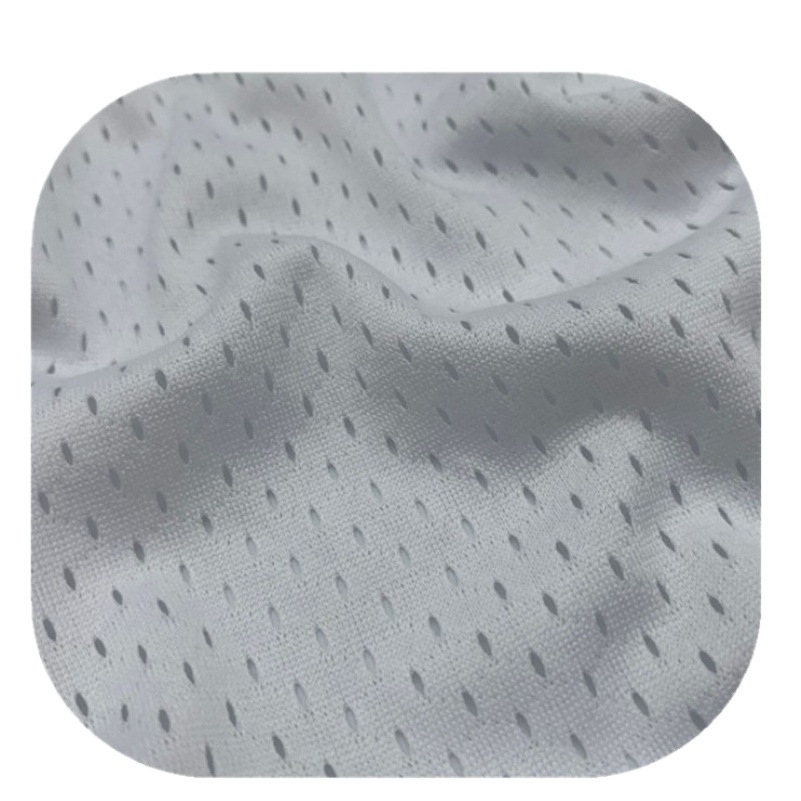 Polyester 100D low elastic hole cloth 10 holes 1 round hole basketball vest sports clothing fabric inner mesh fabric