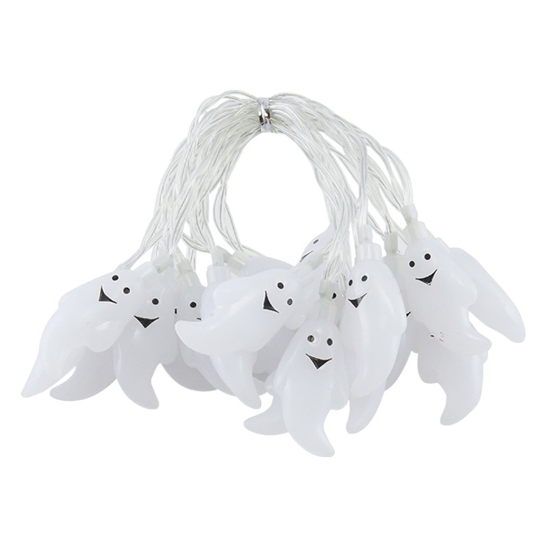 Cross-border new Halloween decorative lights led ghost light string festival lights horror ghost festival party layout