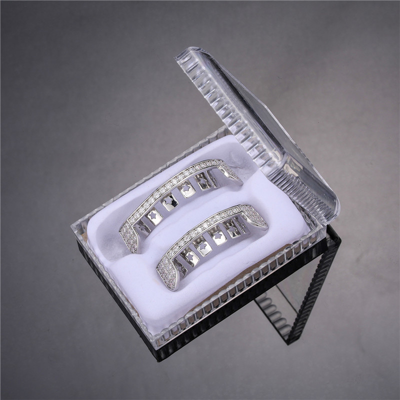 Picture of European and American hip-hop braces single row full of diamond fangs hiphop fashion accessories for men and women cross-border manufacturers wholesale