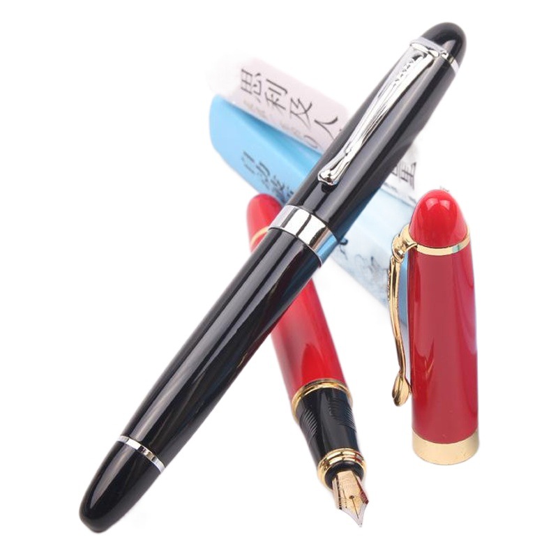 Fountain Pen Bright Tip Ink-Absorbing Old-Fashioned Classic Nostalgic Pen Metal Advertising Gift Pen All-Metal Pen