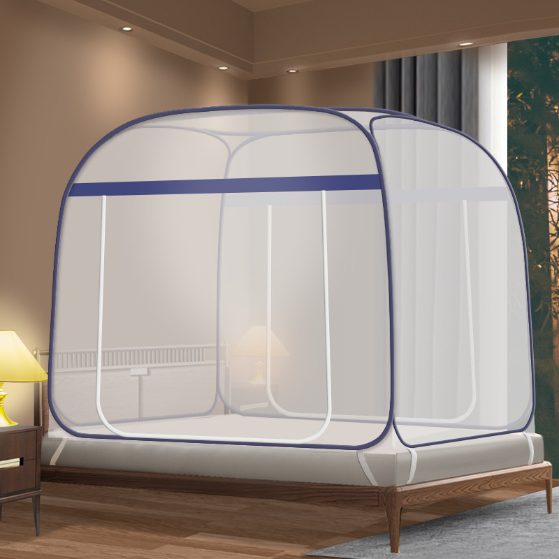 Picture of New product installation-free mosquito net Mongolian home 1 meter 5 bed foldable mosquito net 1 meter 8 bed sheet door double door full bottom