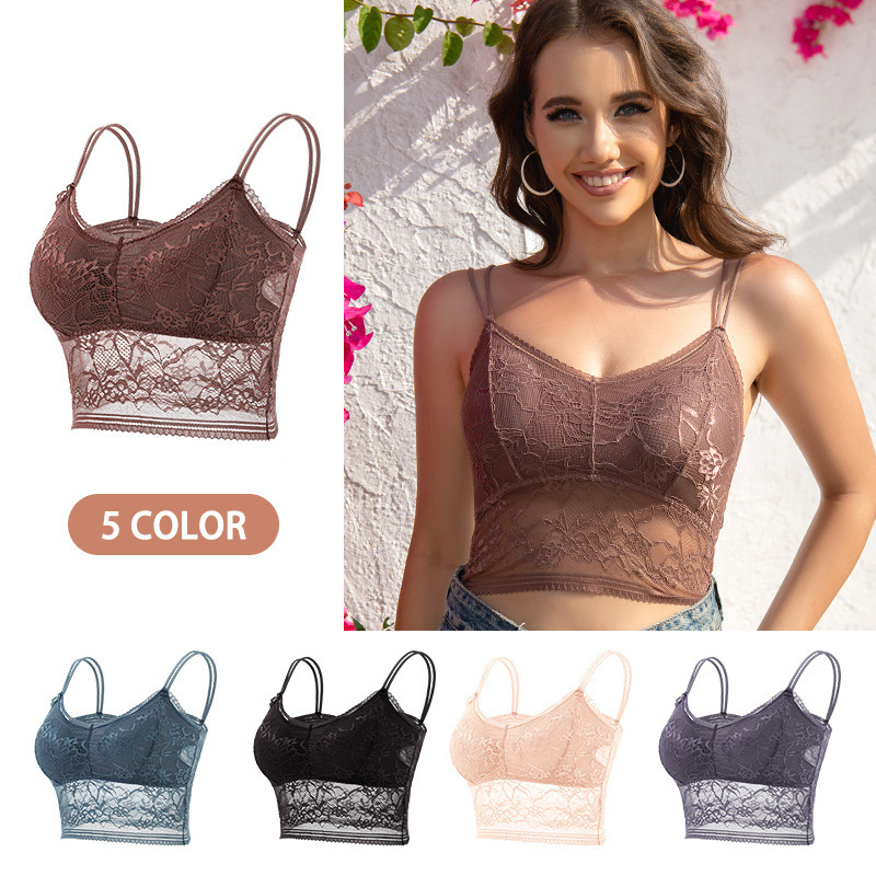 Picture of Cross-border large size Ladies lace wrap chest Europe and the United States sexy hot girl bra women back tube top foreign trade thin wholesale