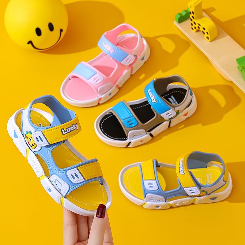 Picture of Children's sandals 2024 new summer cartoon dinosaur children's soft bottom non-slip super soft Super Light fashion beach shoes