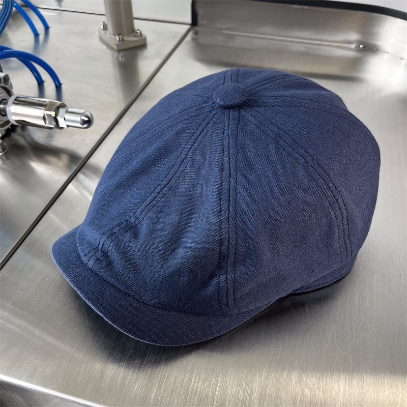 Picture of Retro spring and autumn casual wool British octagonal hat men's peaked cap beret men's trendy autumn and winter girls' newspaper Children's hat