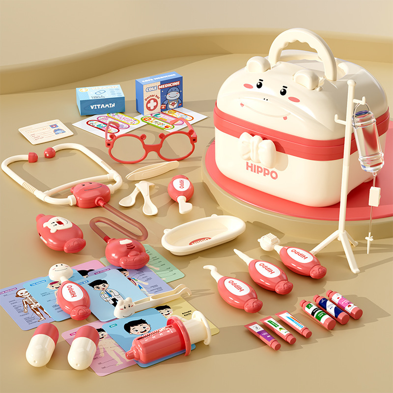 Picture of Children play small doctor toy suit boys and girls simulation play house injection medical kit to see a doctor baby gift